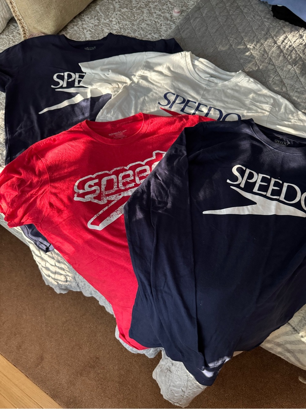 Speedo Navy, White & Red Graphic Tee Set